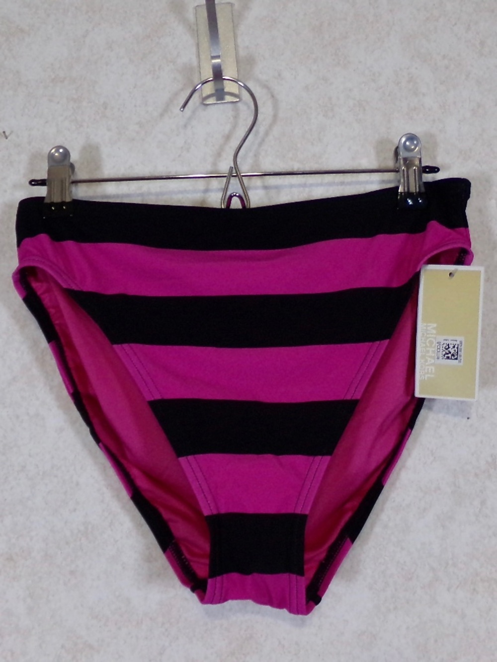 NWT Michael Michael Kors 660 Cerise Sport, Stripped 2PC Bikini Size XS - Picture 5 of 13